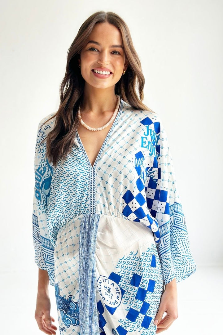 Sophia Kimono Dress - Amalfi Coast