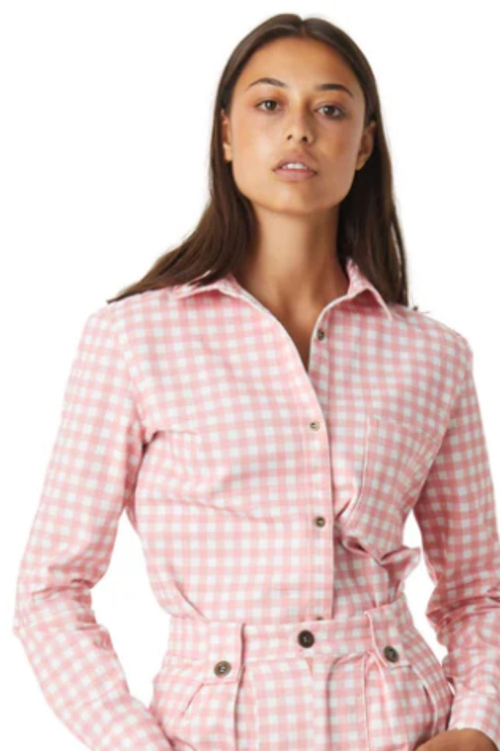 KIP & CO -CANDY GINGHAM STRIPE SHIRT