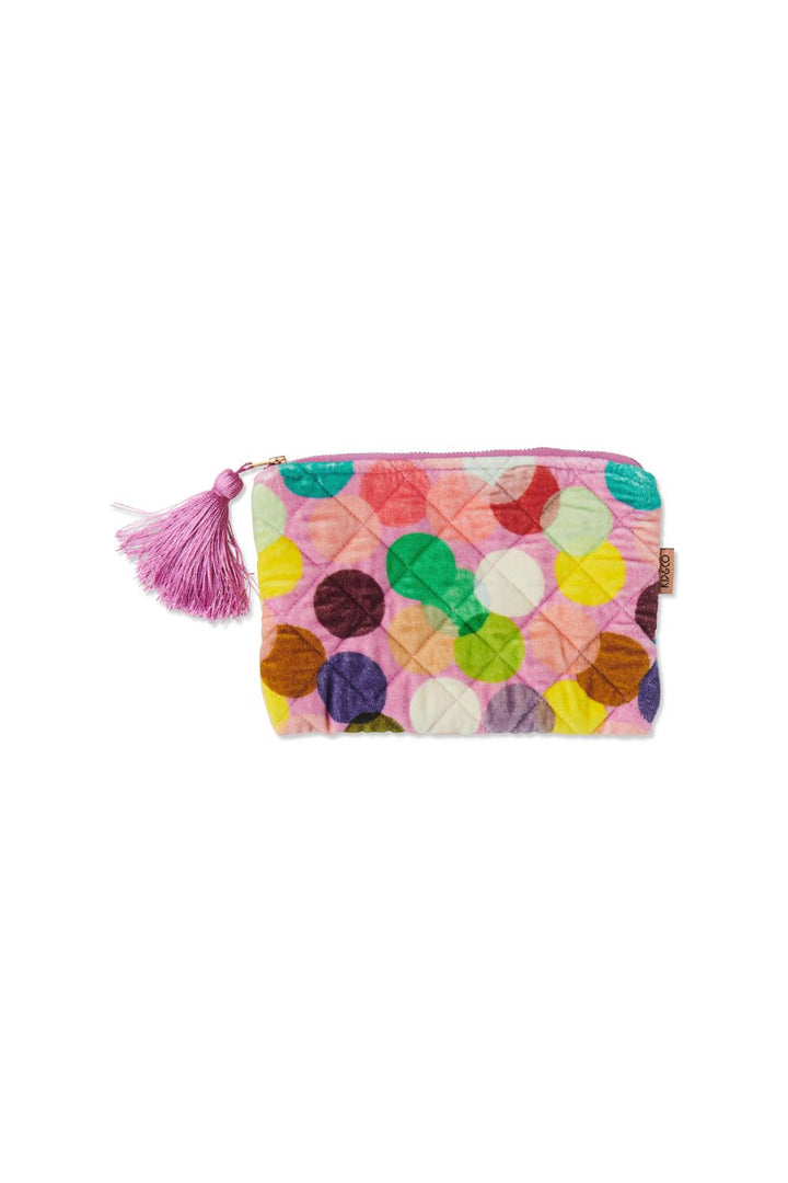 Confetti Pink Velvet Cosmetics Purse One Size