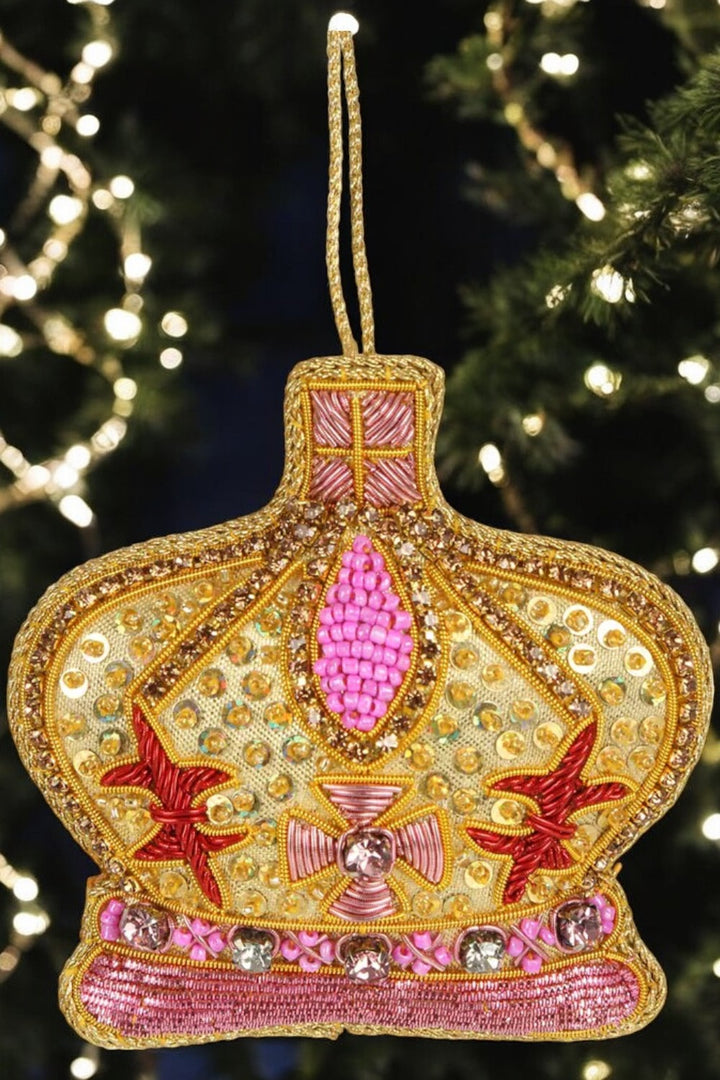 Coronation Crown Sequin Tree Decoration