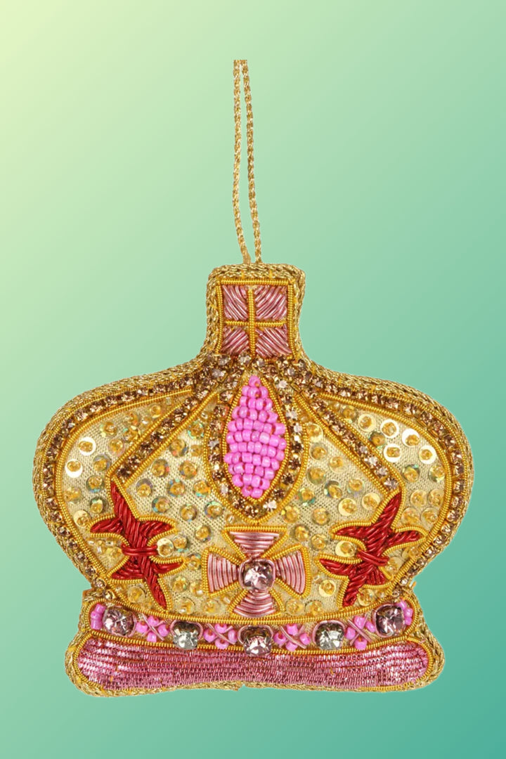 Coronation Crown Sequin Tree Decoration