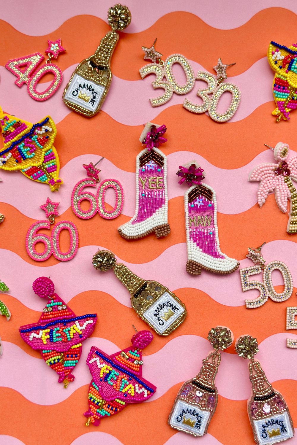 Fiesta Sombrero Earrings (Pink)