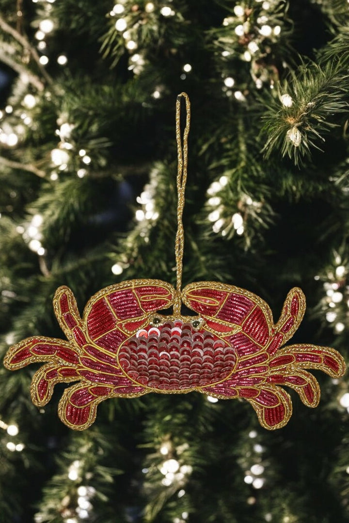 Crab Sequin Tree Decoration