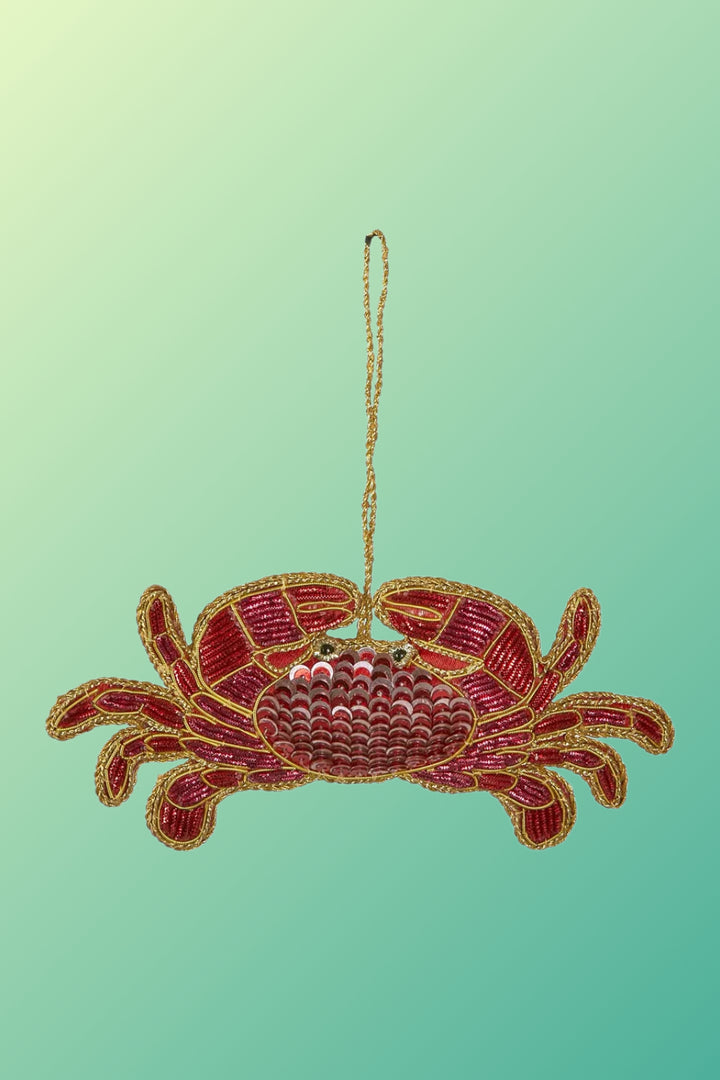 Crab Sequin Tree Decoration