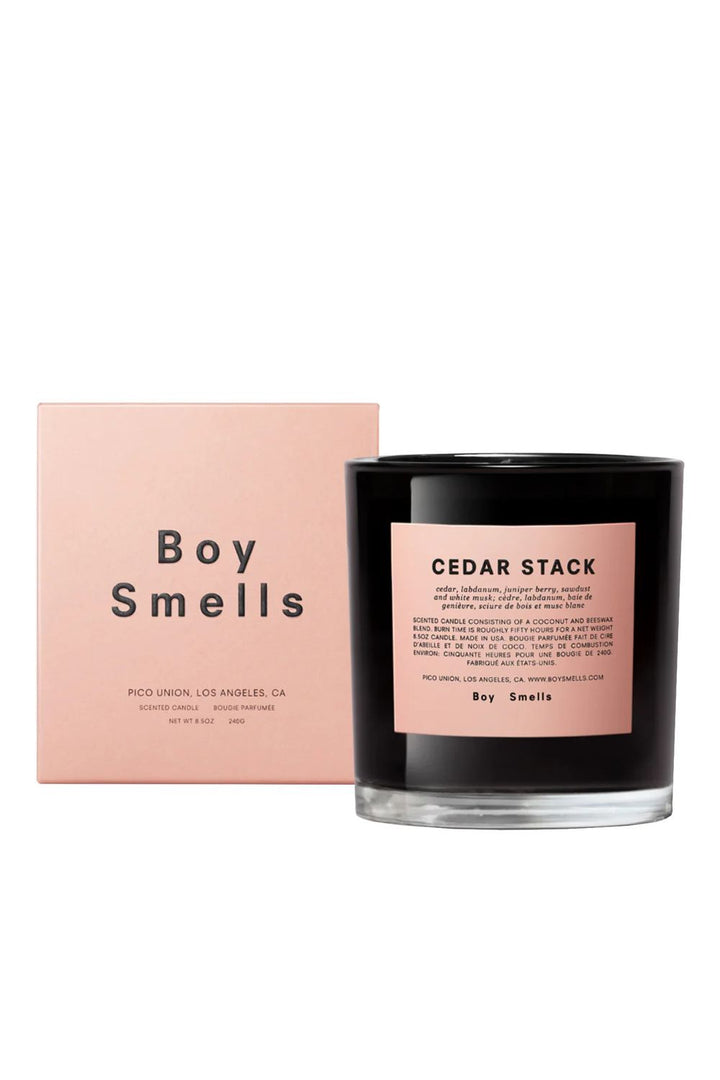 Boy Smells Cedar Stack Standard Candle