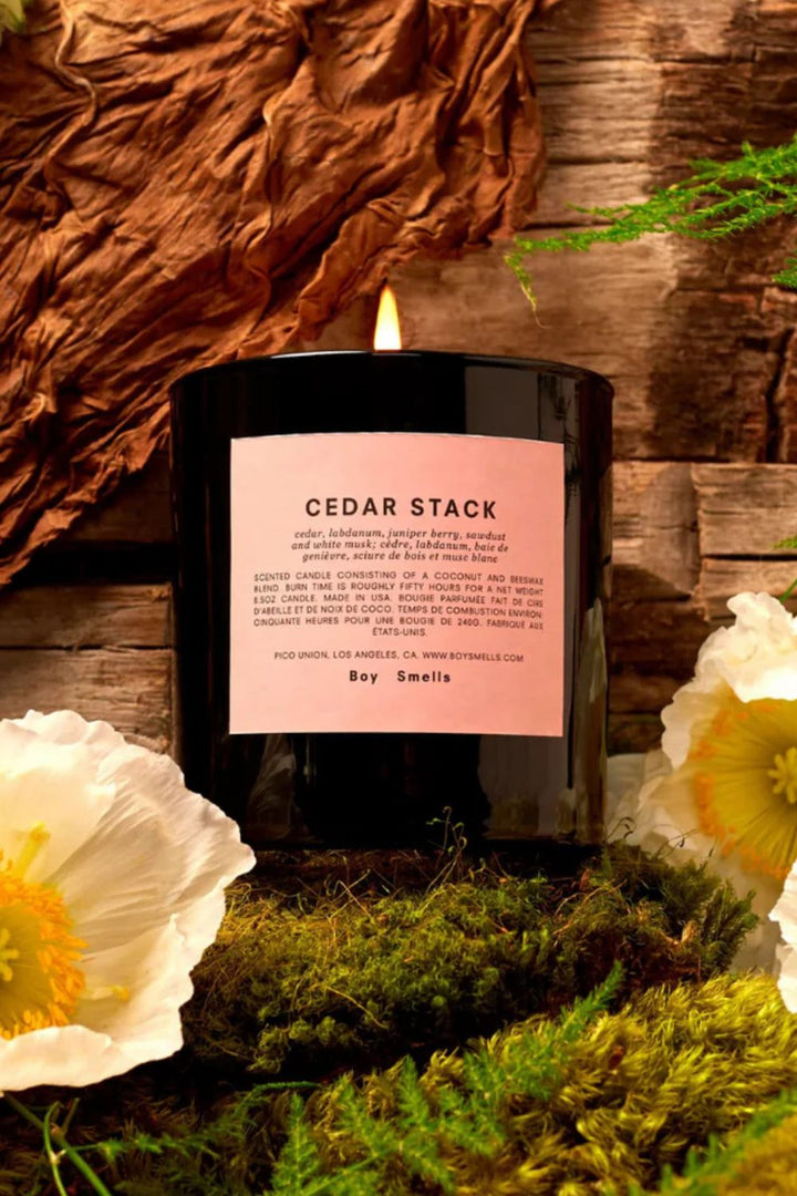 Boy Smells Cedar Stack Standard Candle