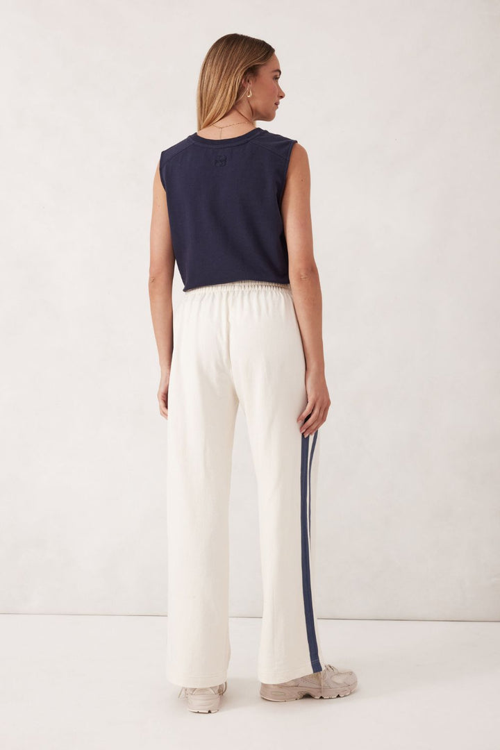 Wide Leg Terry Trackpant - Winter White