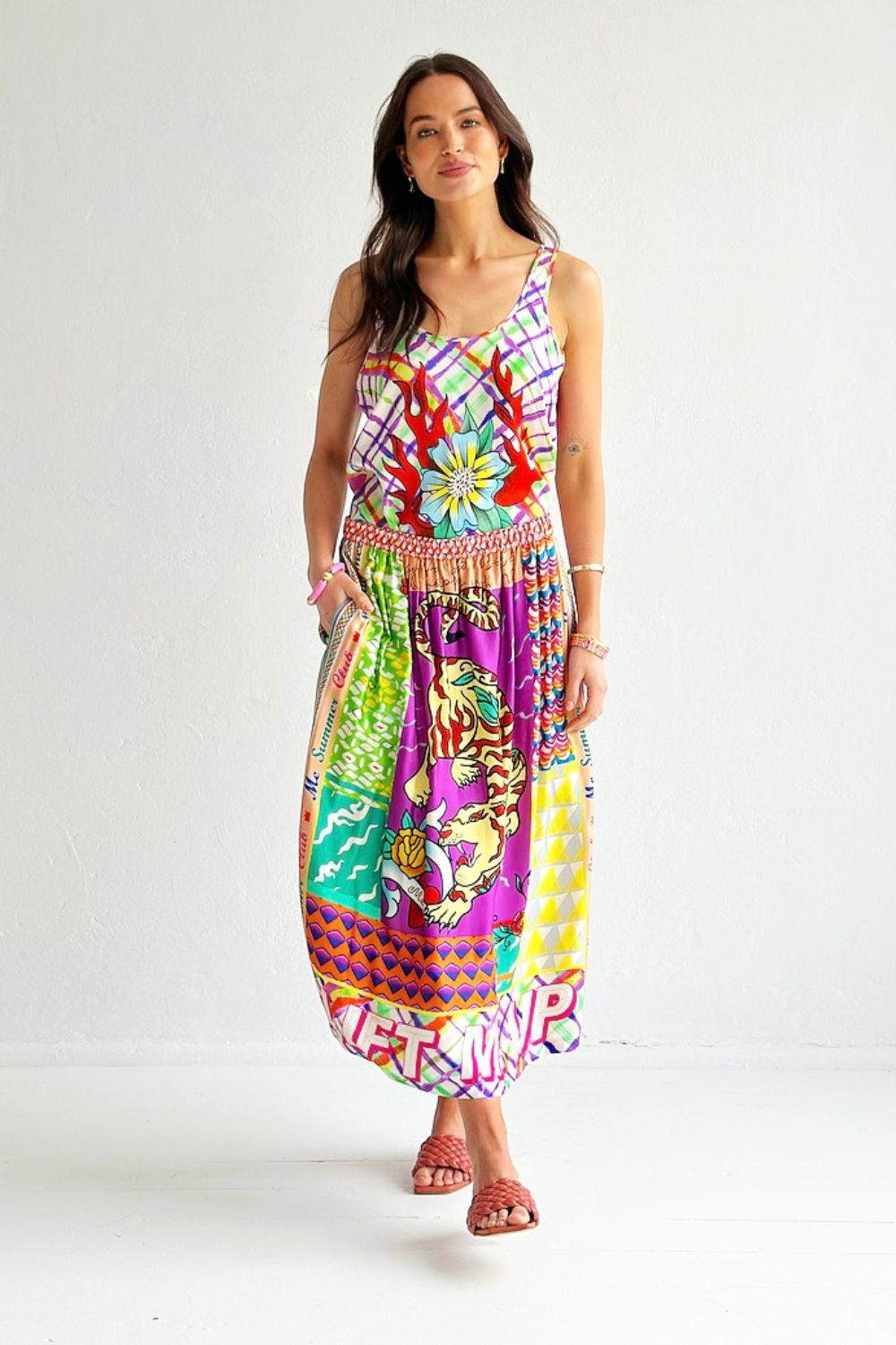 Vanessa Printed Midi Skirt - Artisian