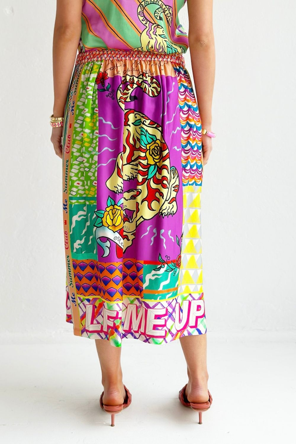 Vanessa Printed Midi Skirt - Artisian