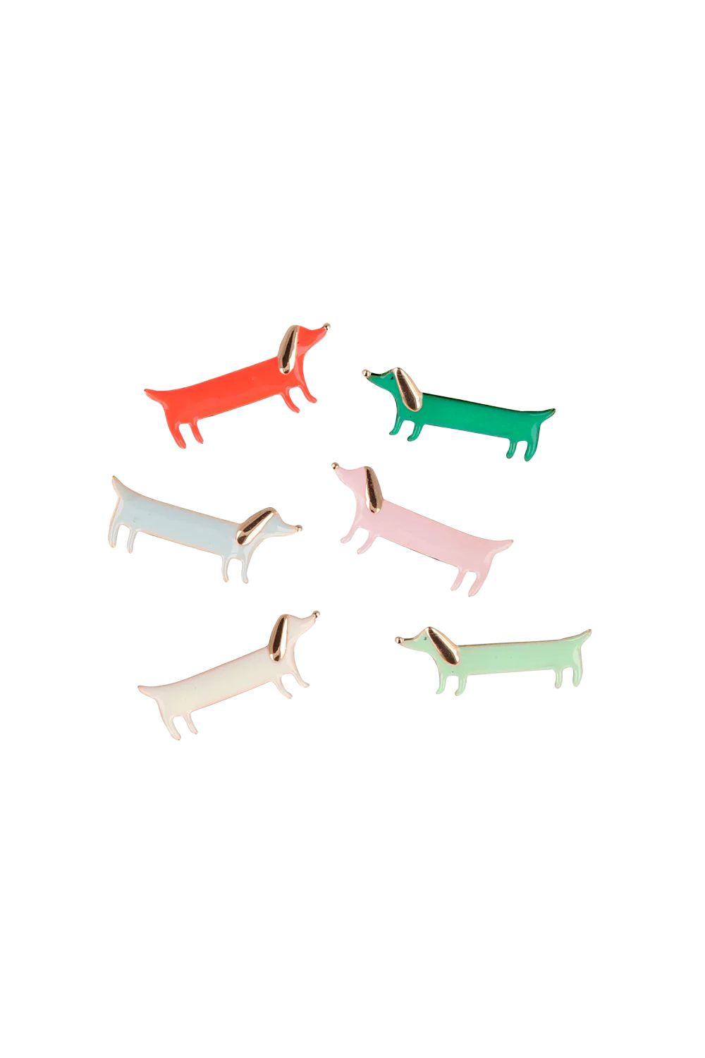 Festive Stripe Sausage Dog Crackers (x 6)