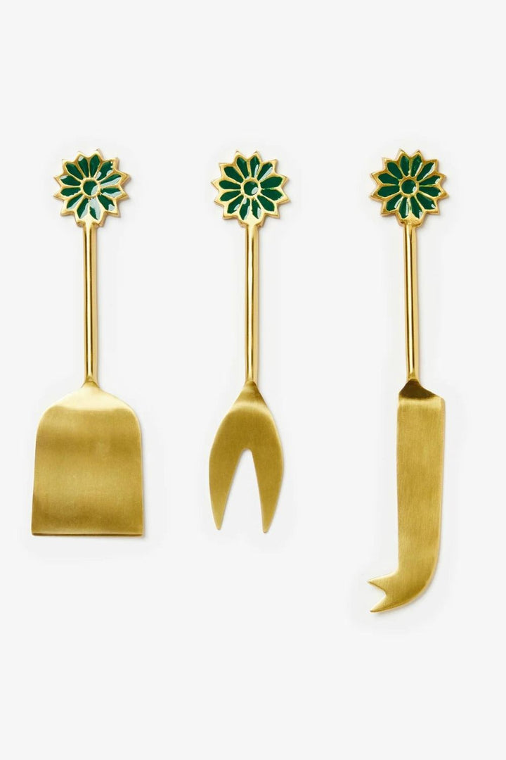 Petal Emerald Cheese Knife Set