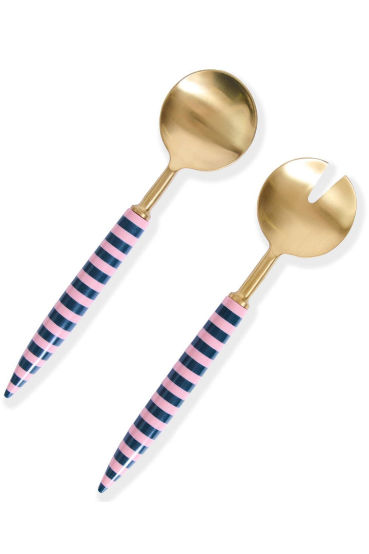 Florence Stripe Brasserie Salad Servers One Size