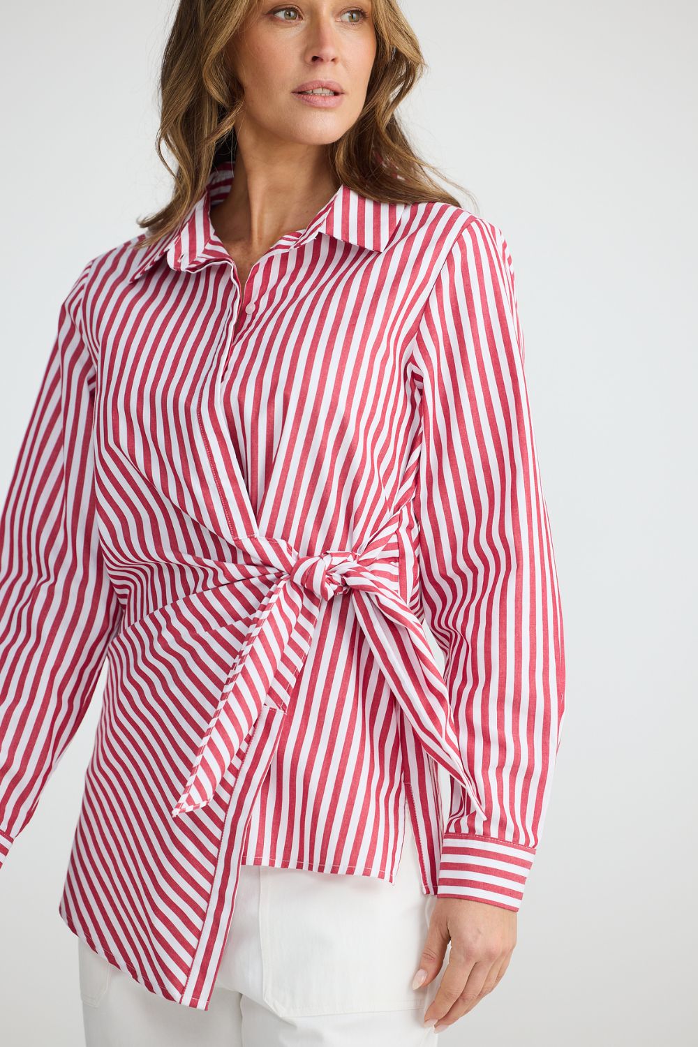 Nova Shirt - Red White Stripe