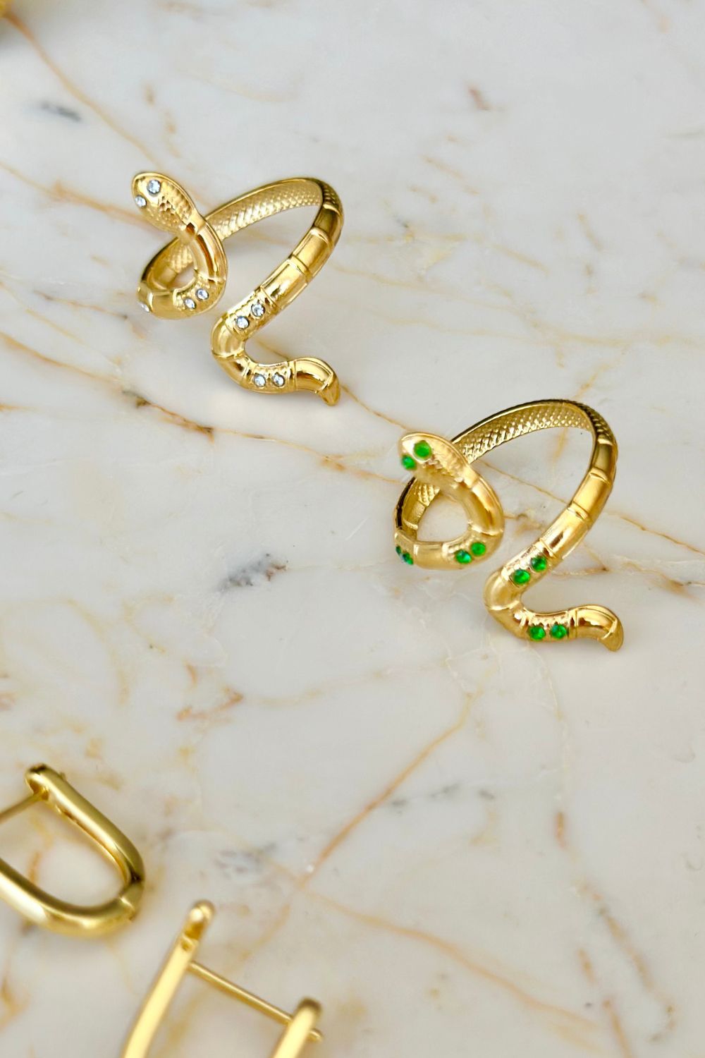 Snake Ring Green