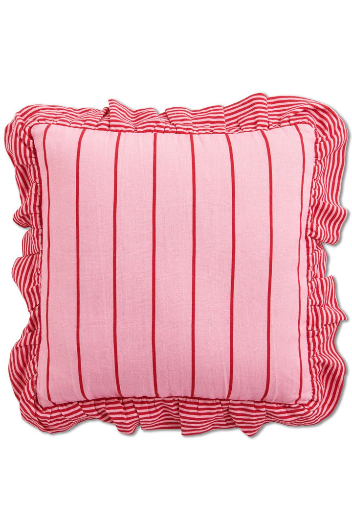 Iced Vovo Stripe Frill Upholstery Cushion One Size