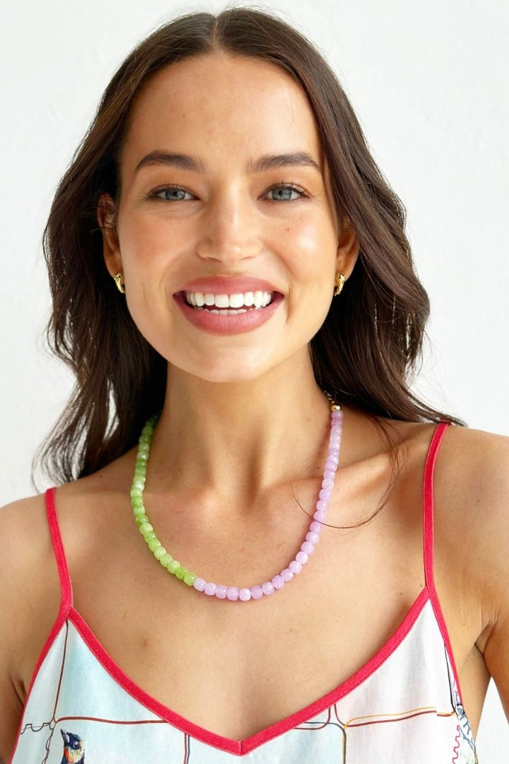 JADE & LILAC GEM NECKLACE