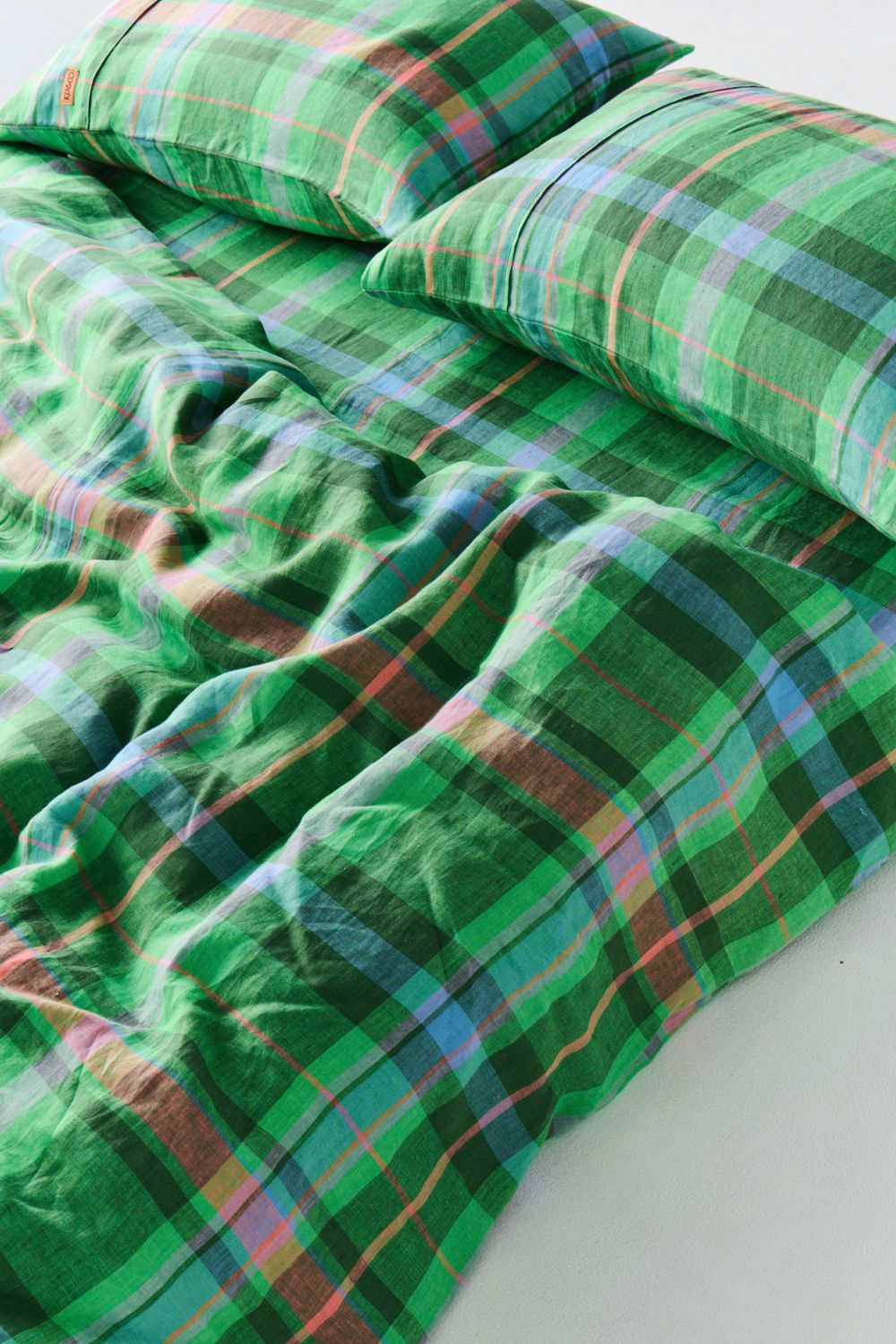 Jewel Of The Nile Tartan Linen Pillowcases 2P Set