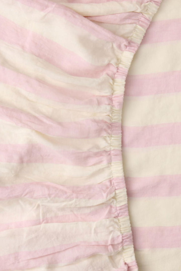 Candy Stripe Linen Fitted Sheet