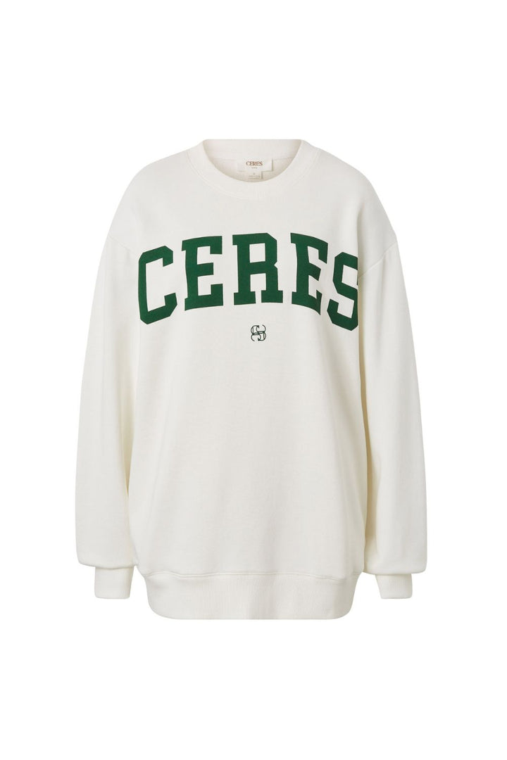 OVERSIZED SLOUCHY CREW - WARM WHITE