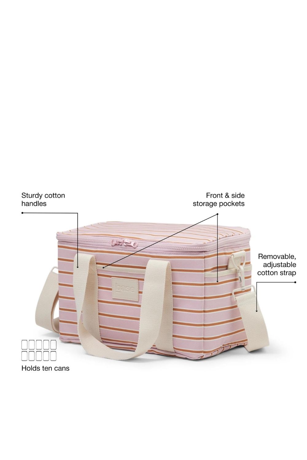 COOL BASE MIDI - SOFT PINK RUST STRIPE