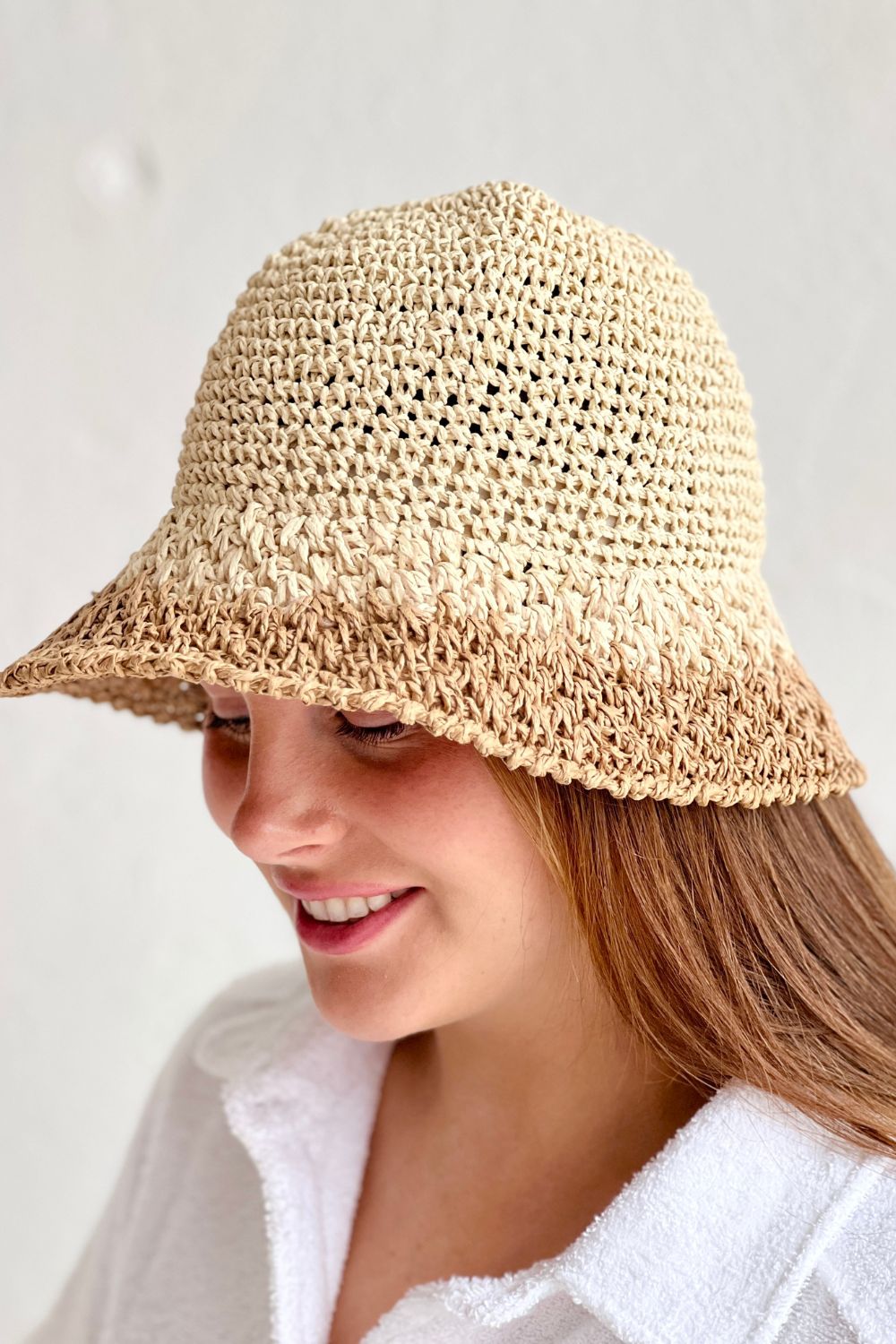 Crochet Bucket Hat - Natural