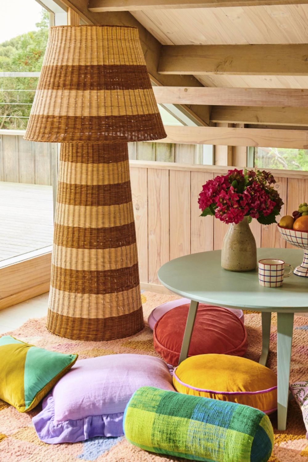 Sombrero Rattan Floor Lamp One Size