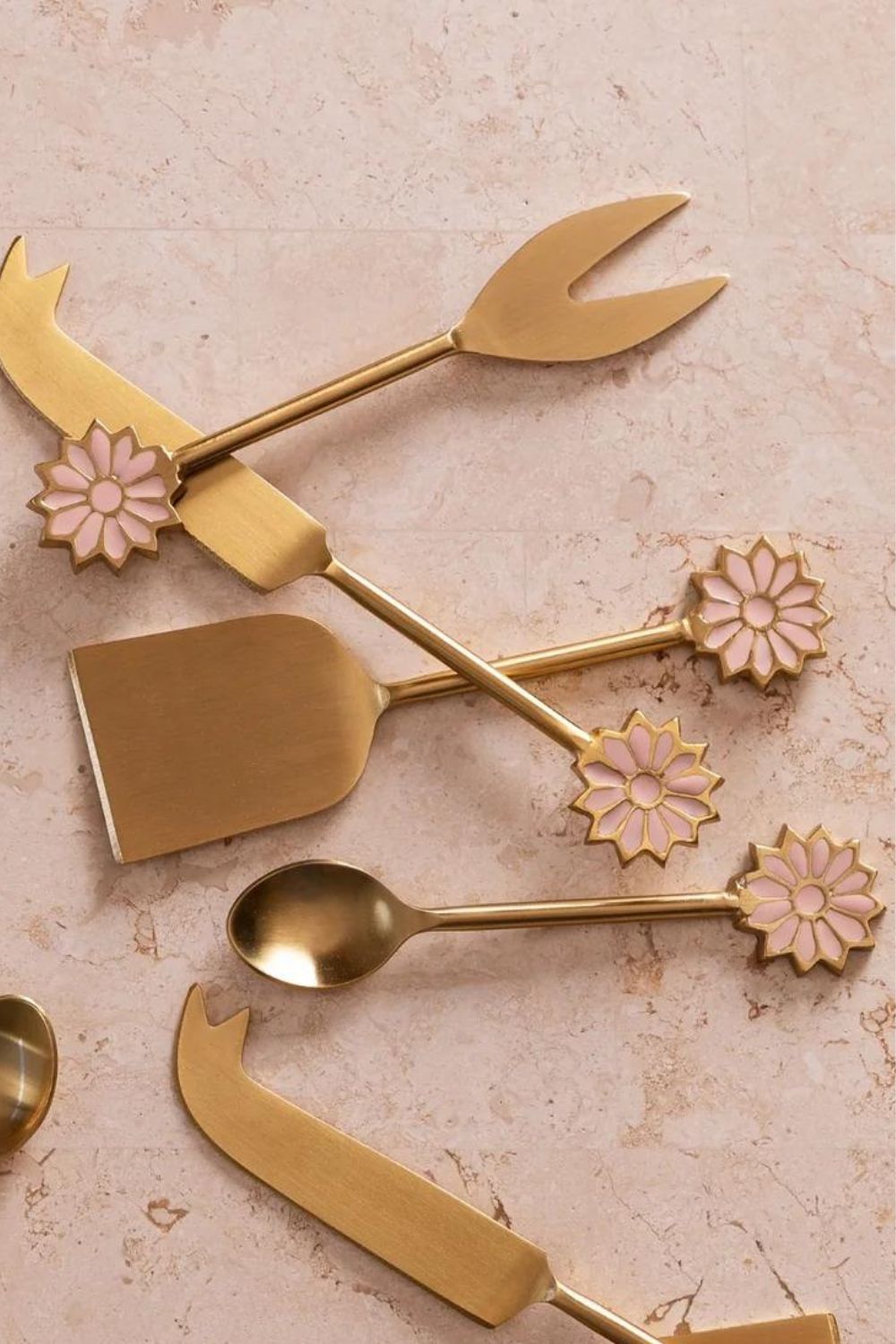 Petal Pink Cheese Knife Set