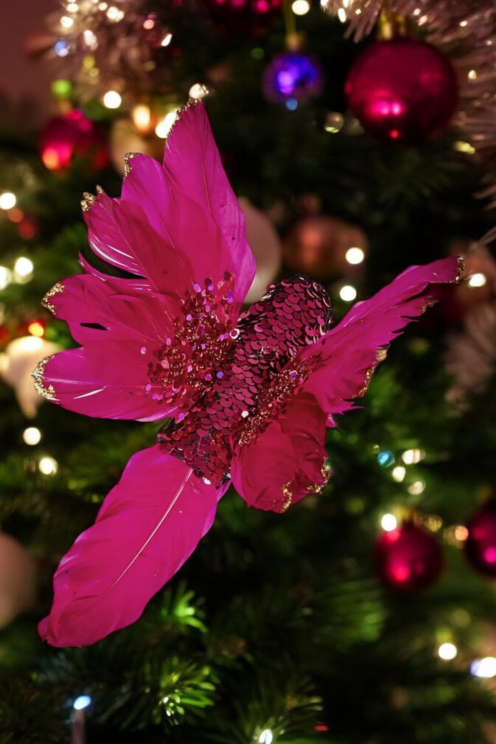 Salsan Sequin Hanging Hummingbird Fuschia