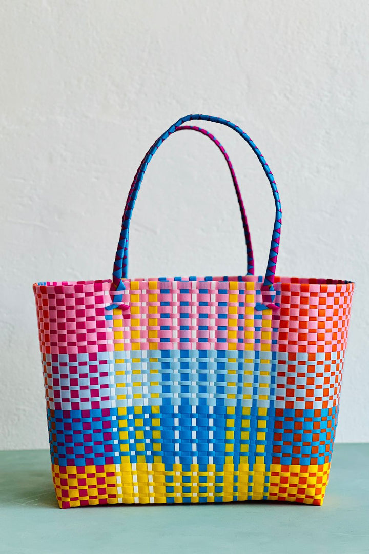 Woven Wonder Totes - Large - Pink to yellow