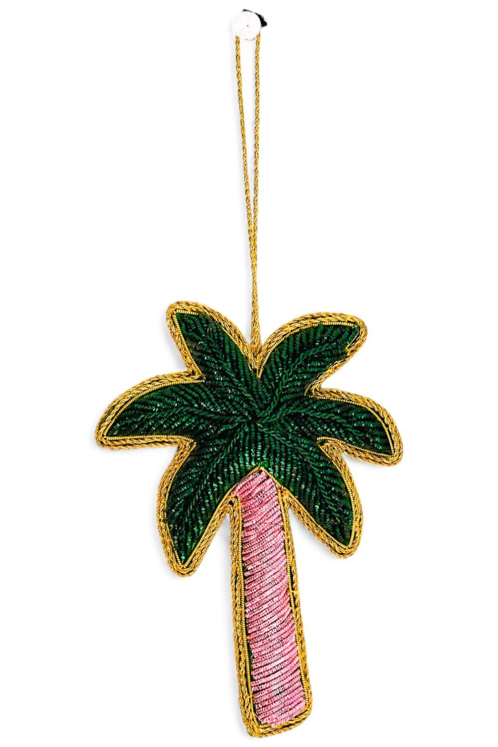 Brissie Palm Tree Sequin Tree Decoration