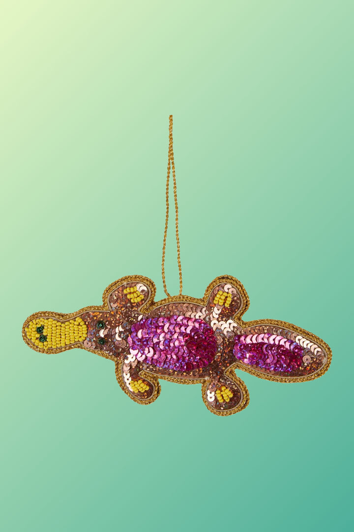 Platypus Sequin Tree Decoration