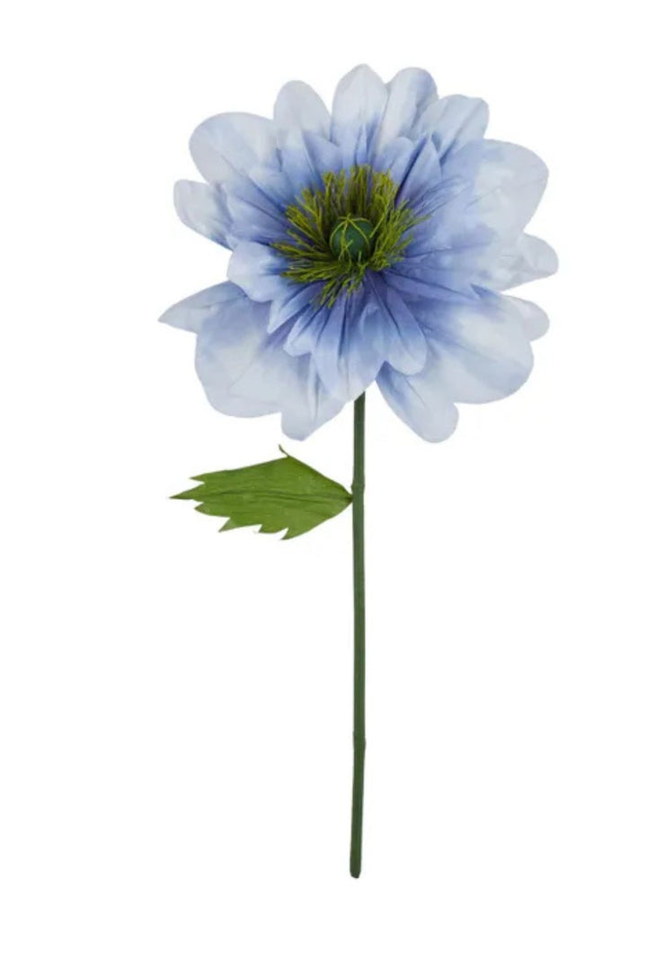 Poppy Paper Flower, 30x50cm, White/Blue