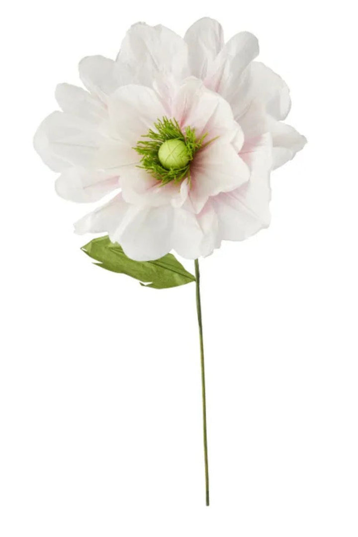 Poppy Paper Flower, 30x50cm, White/Pink