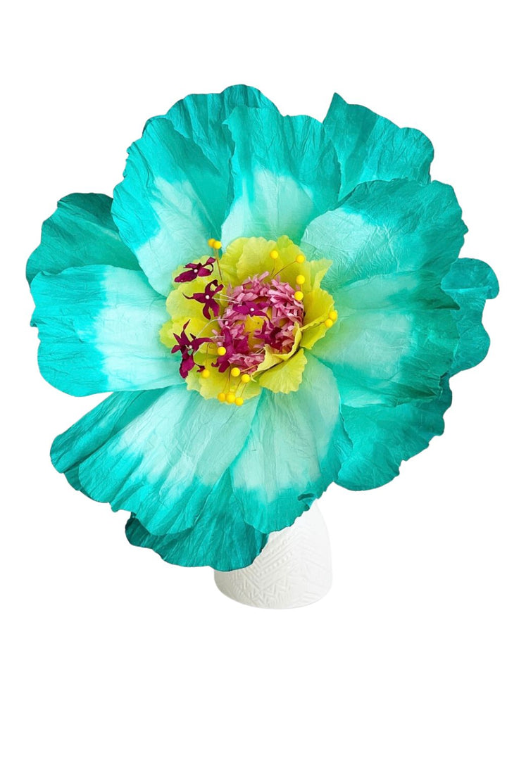 Dancing paper flower X-Large - Turquoise