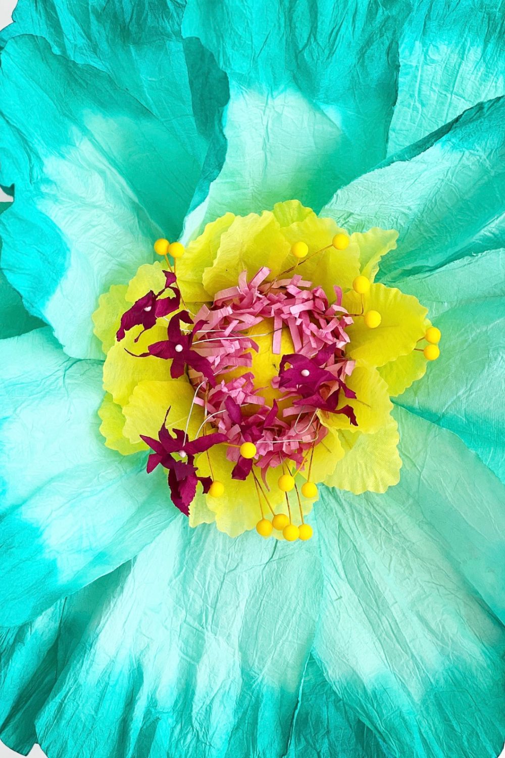 Dancing paper flower X-Large - Turquoise