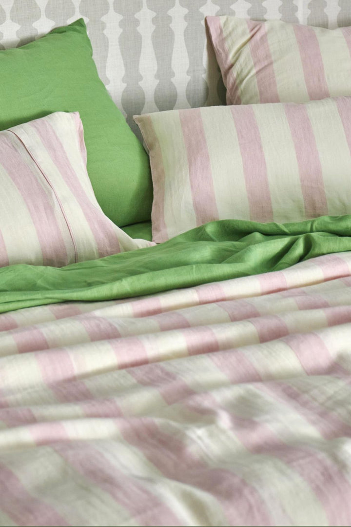 Candy Stripe Linen Pillowcases-2P Std Set