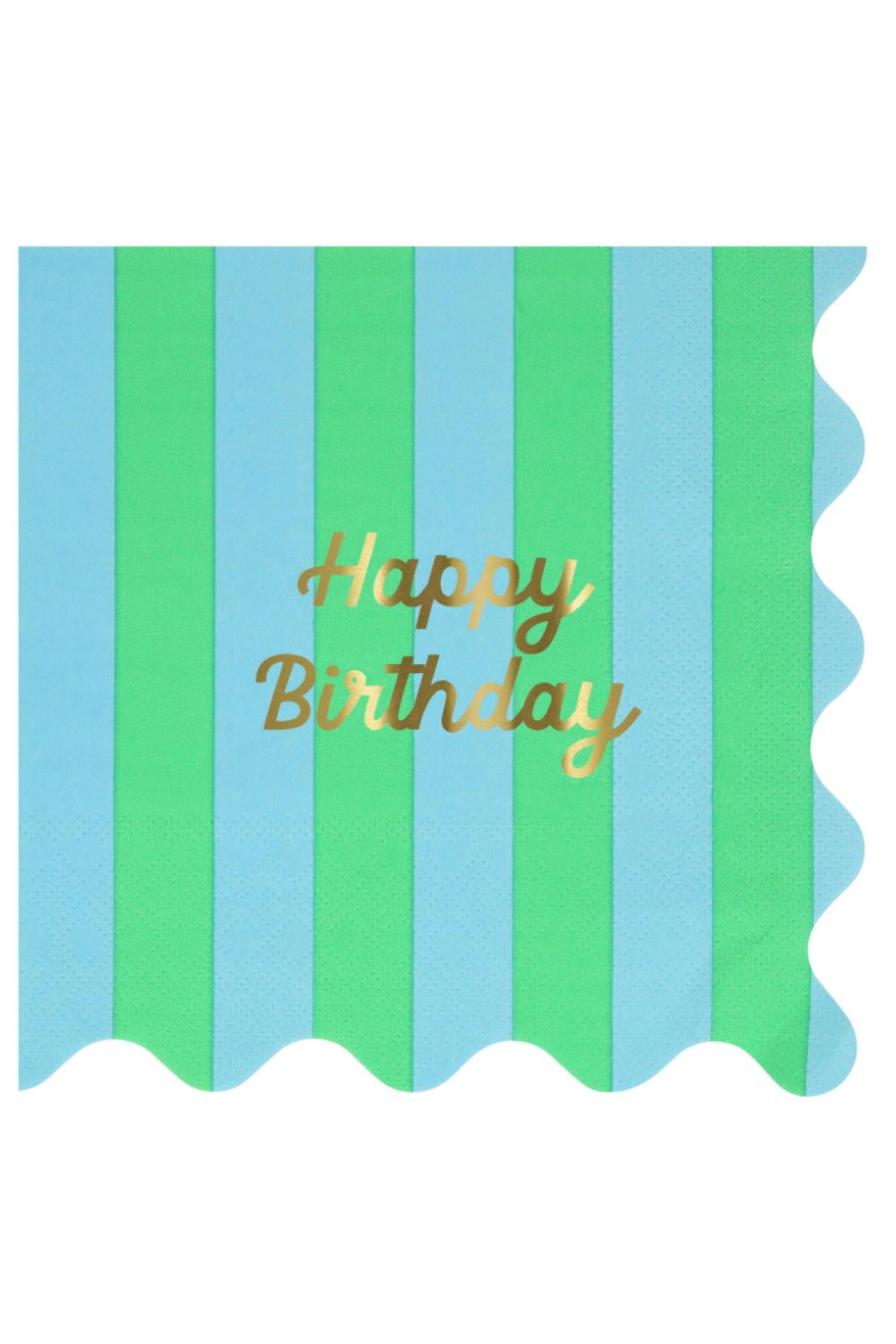 HAPPY BIRTHDAY SMALL STRIPE NAPKINS