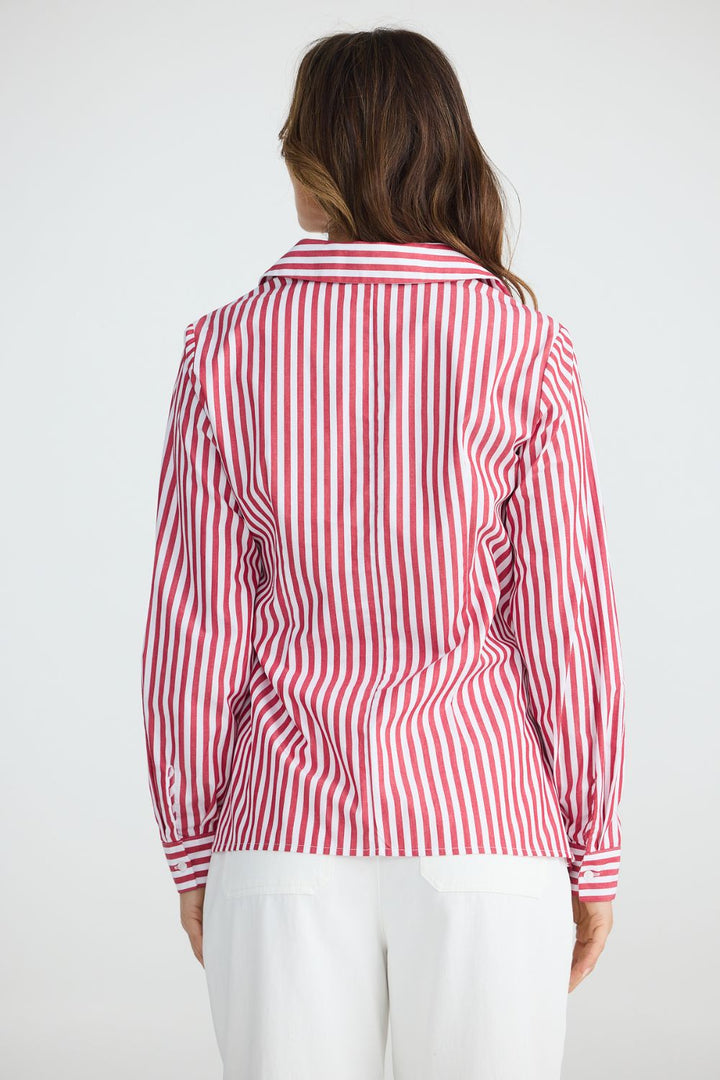 Nova Shirt - Red White Stripe