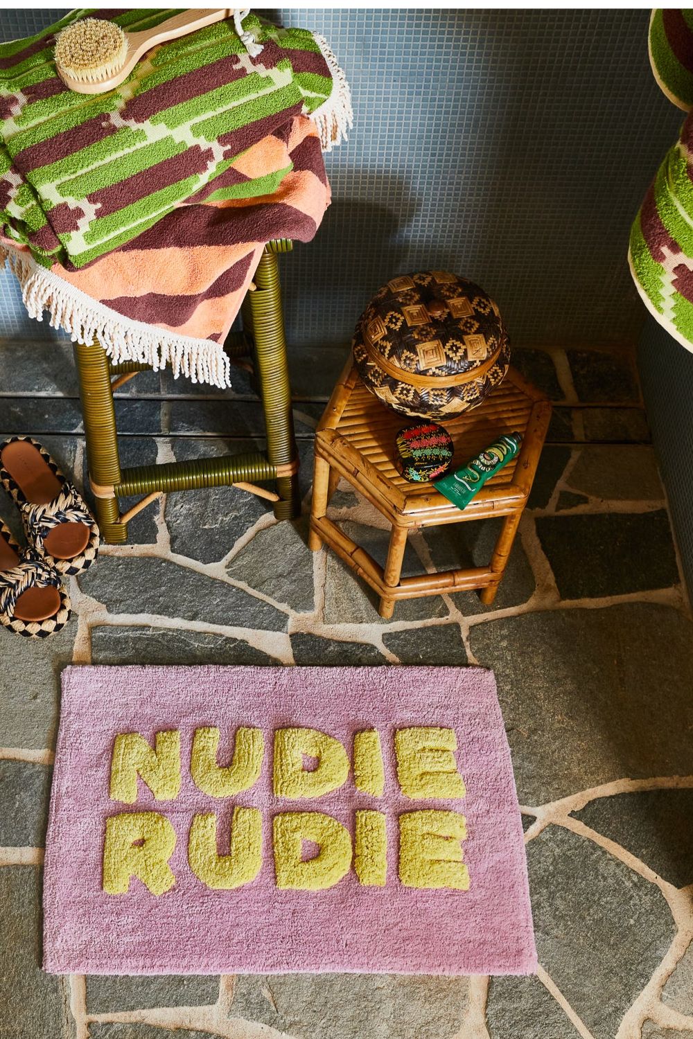 Tula Nudie Bath Mat Mini - Mauve