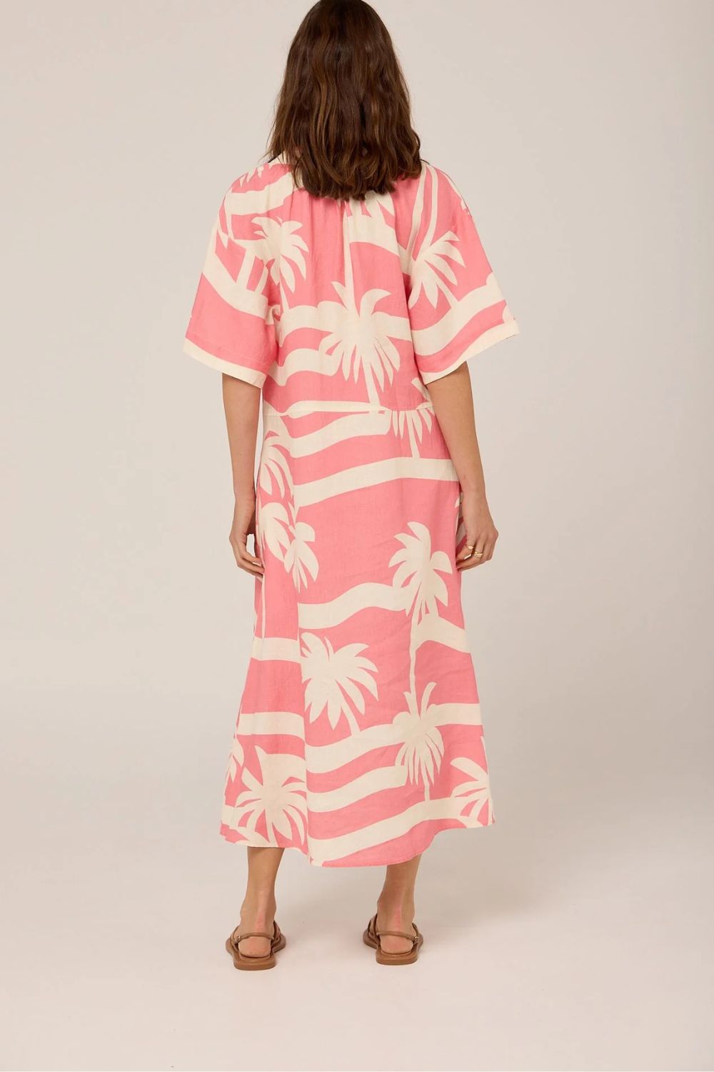 JOSIE DRESS - GERANIUM PALMA PRINT