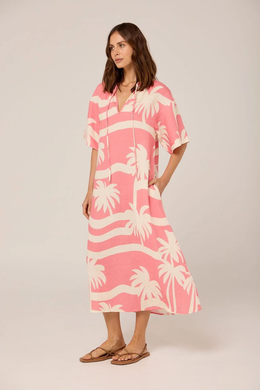 JOSIE DRESS - GERANIUM PALMA PRINT