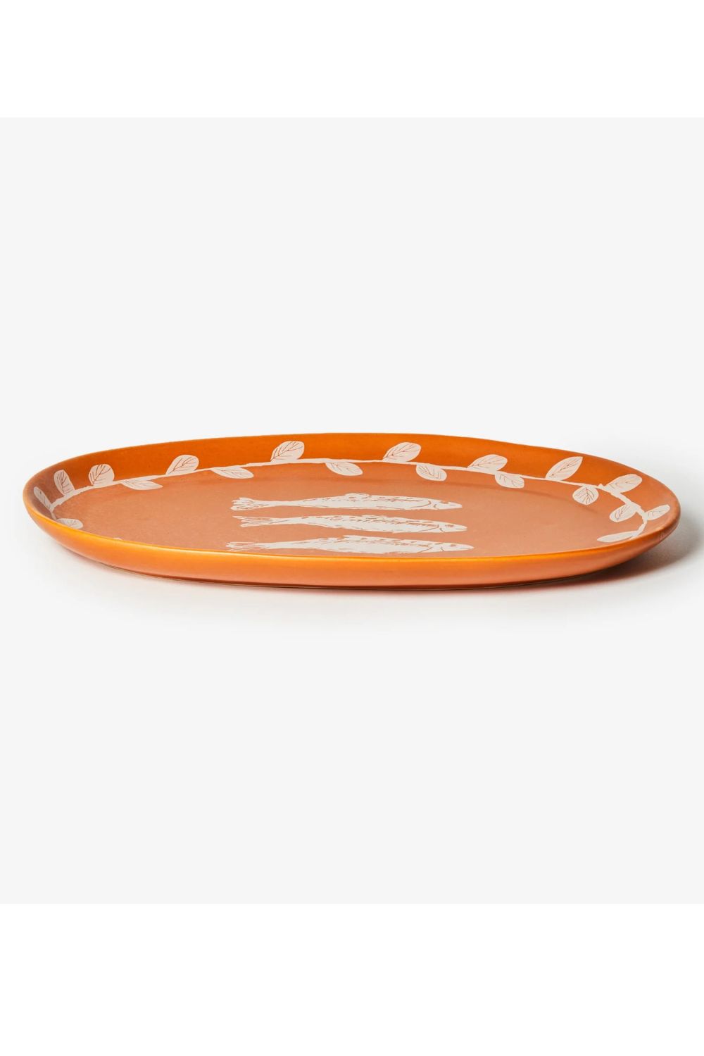 Sardines Tan Oval Plate