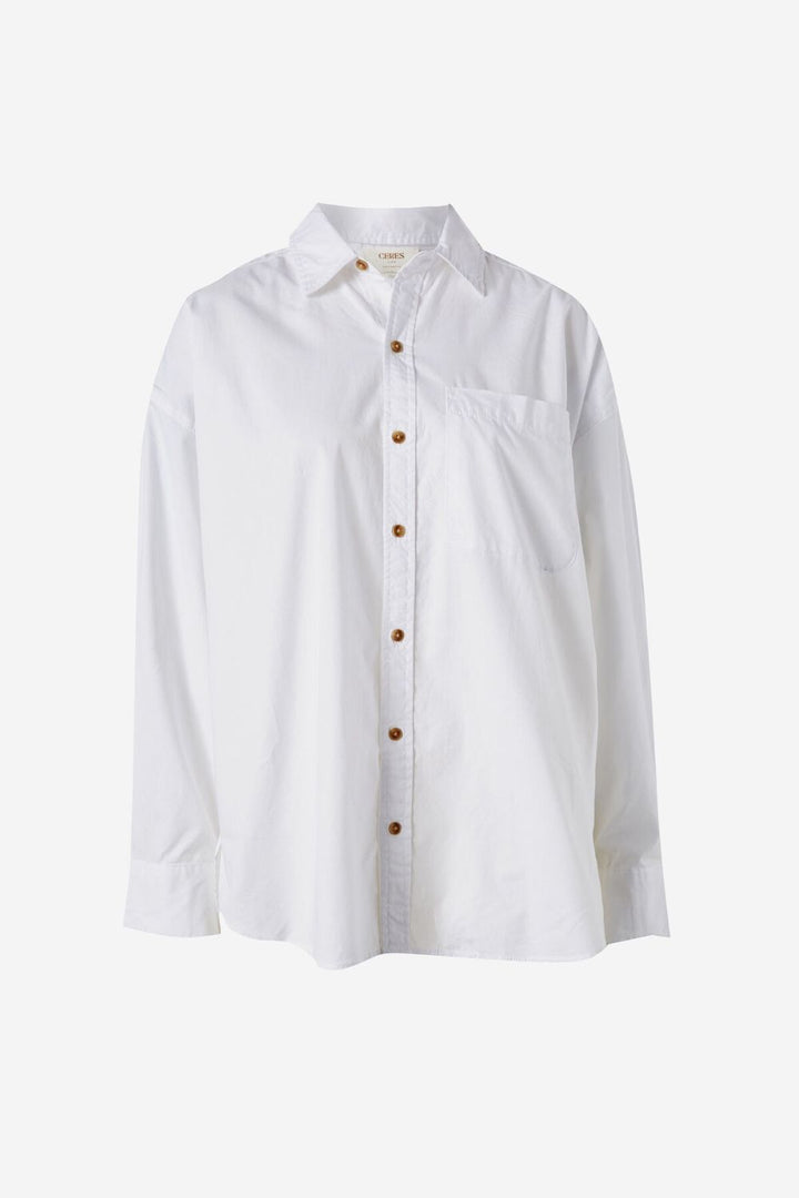 PETA OVERSIZED SHIRT - WHITE