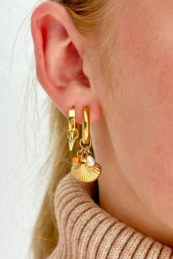 Gold Spikey spike hoops