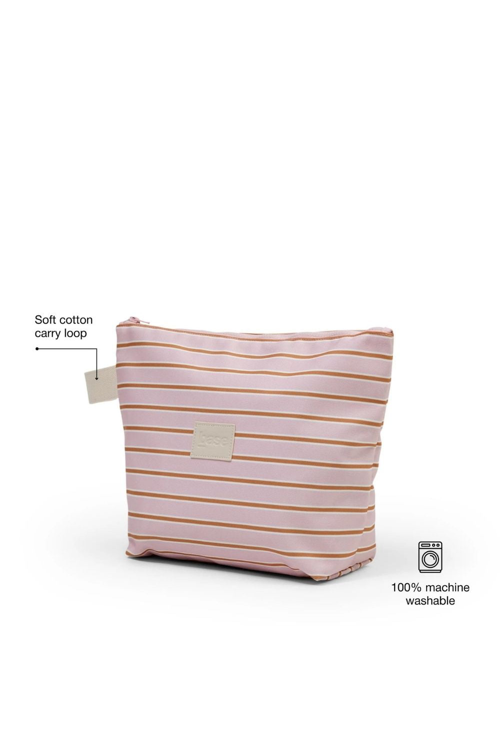 WET BASE LARGE - SOFT PINK RUST STRIPE