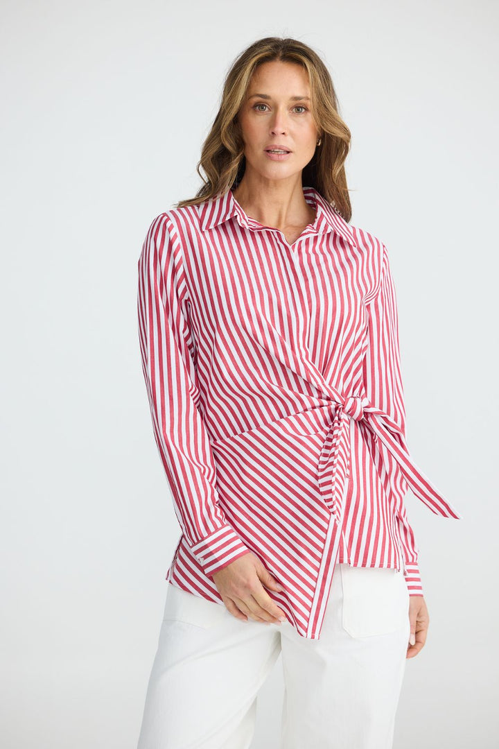 Nova Shirt - Red White Stripe