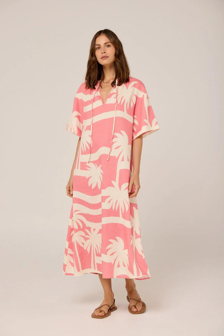 JOSIE DRESS - GERANIUM PALMA PRINT