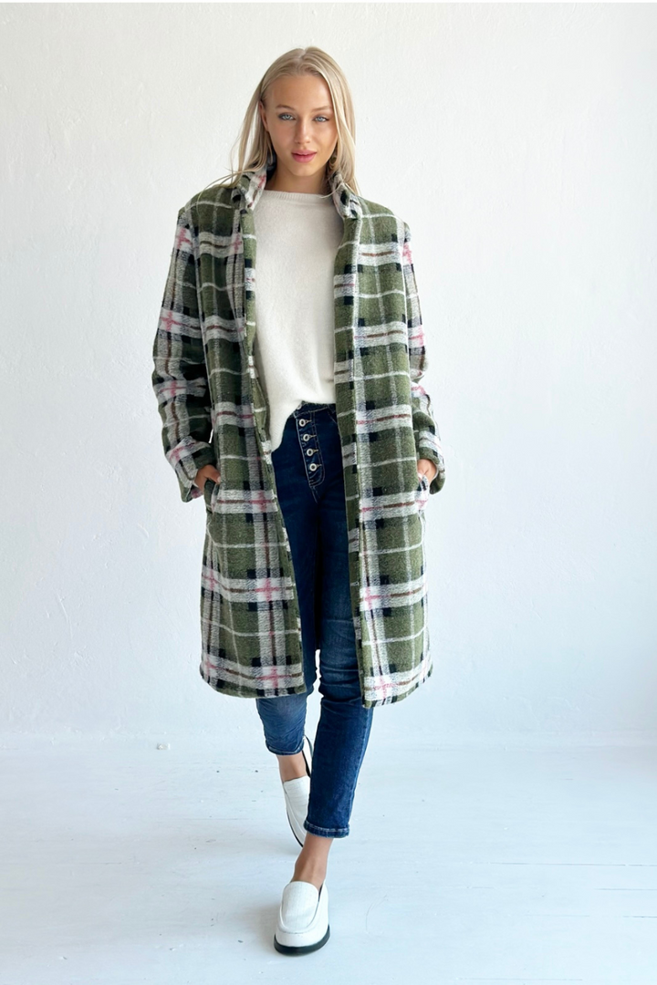 SkyeCheck Coat - Green