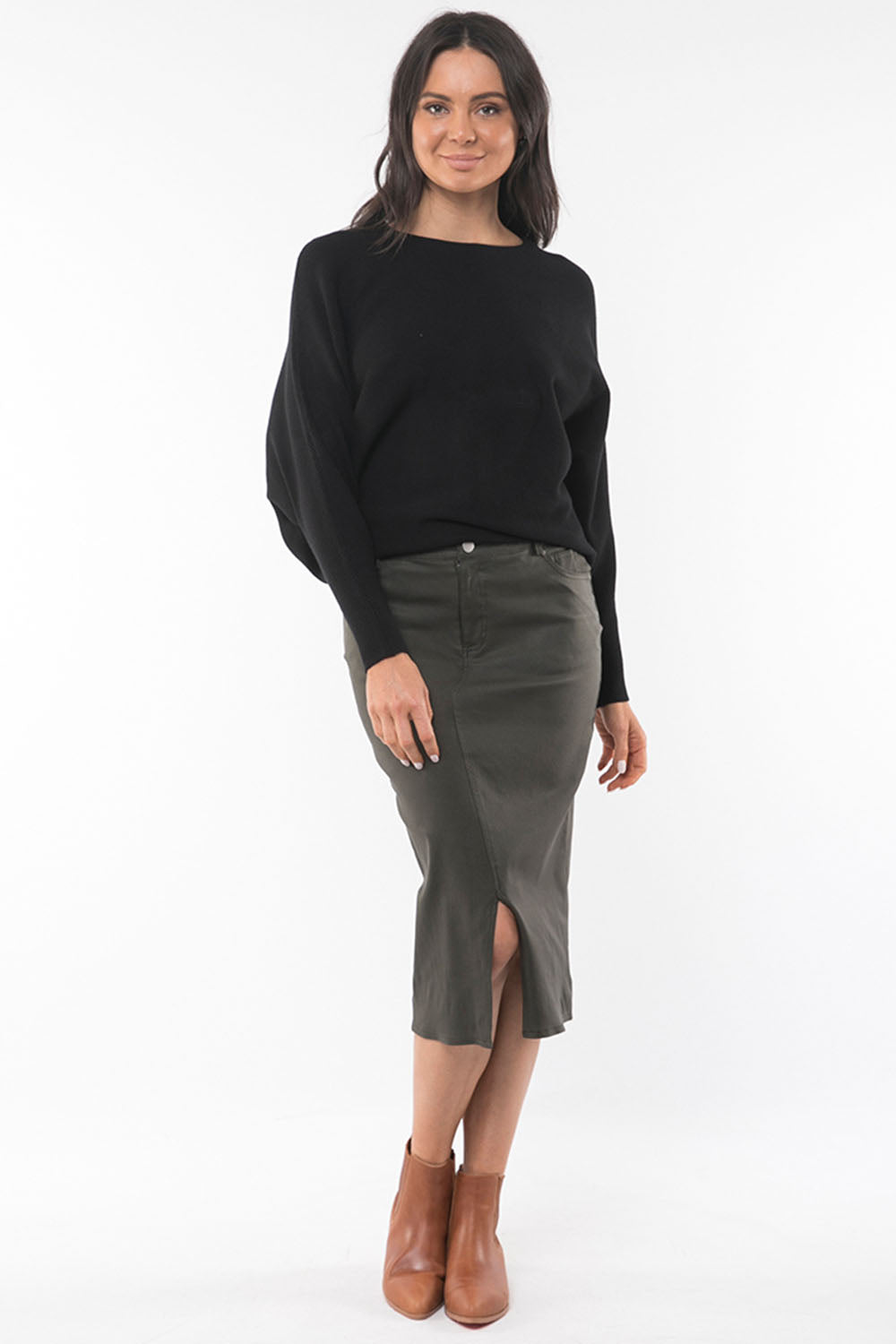 FOXWOOD ELVIRA SKIRT - KHAKI - CrateExpectations